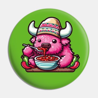 funny bison chili lover Pin