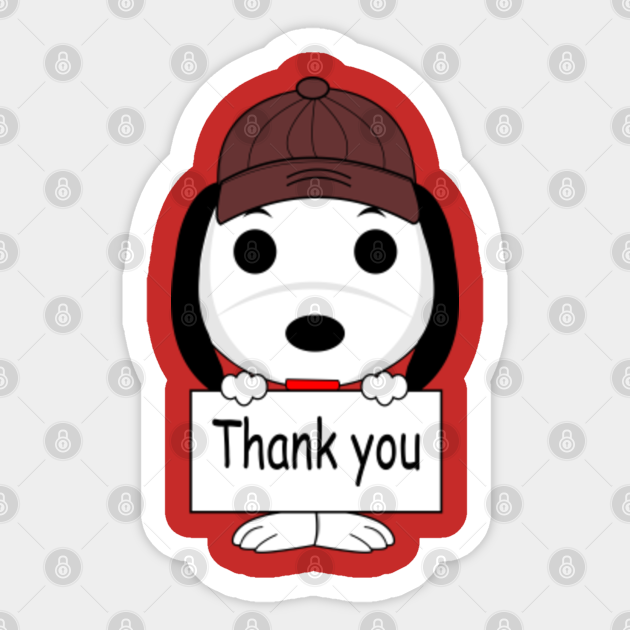 Thank You Snoopy Snoopy Sticker Teepublic Uk