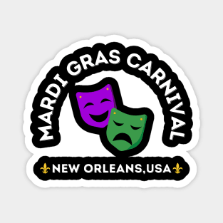 Funny Mardi Gras Carnival New Orleans Magnet