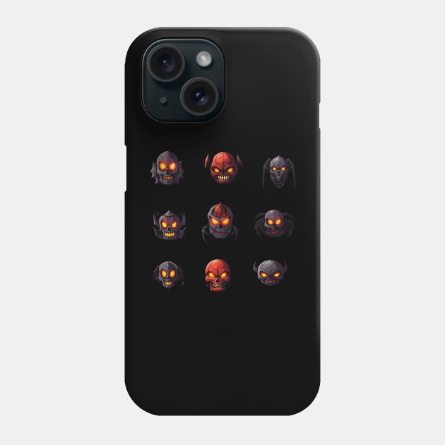 Macabre Halloween Sinister Heads Phone Case by DanielLiamGill