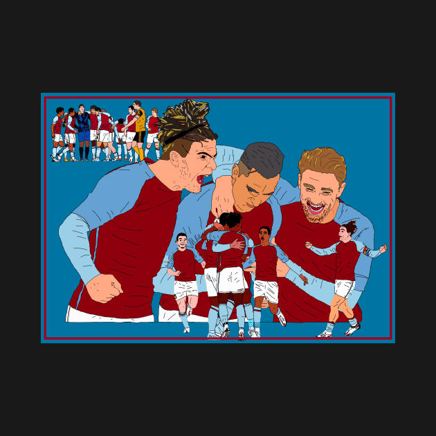 aston villa football club art print poster celebration by madein1874