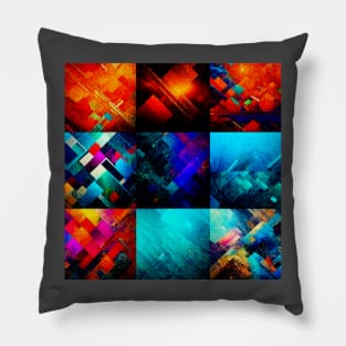 Abstract mathematical collage Pillow