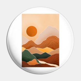 Modern Earthy Tones Mountains 20 Pin