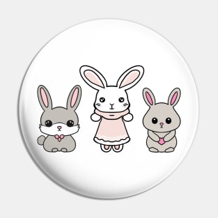 Cute bunnies Pin