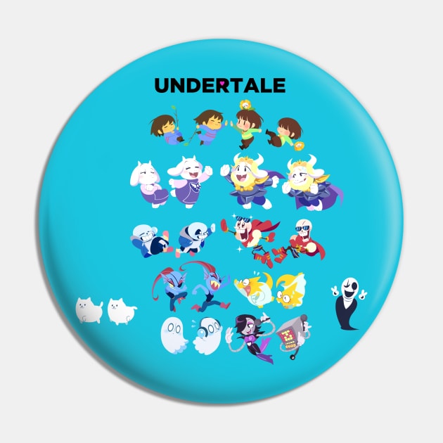 Undertale Tribute Pin by greyybubble