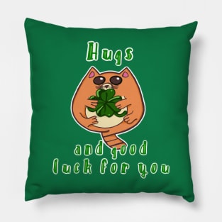 Hugs and Good Luck to You Pillow