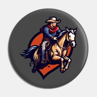 man riding horse Pin