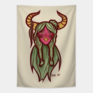 Horned Woman Tapestry