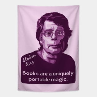 Stephen King Portrait and Quote Tapestry