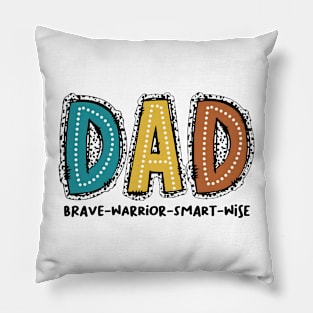 He is DAD, Dad Dalmatian Dots, Father's Day, Bible Verse, Christian Dad Pillow