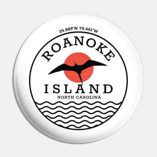 Roanoke Island, NC Summertime Vacationing Seagull Sunrise Pin