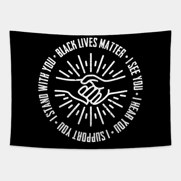 Support Black Lives Matter Tapestry by NinthStreetShirts