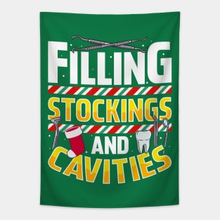 Christmas Dentist Funny Humor Sayings Quotes Tapestry