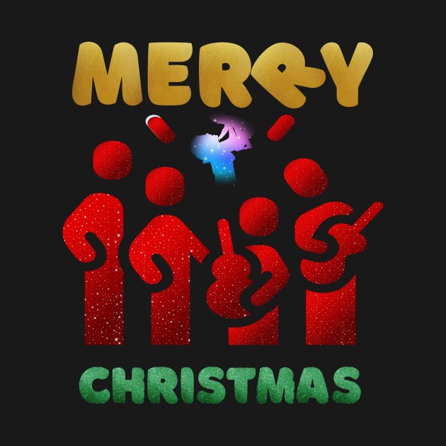 Rock band Christmas by Tee Trendz