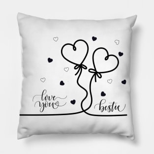 I love my bestie design Pillow