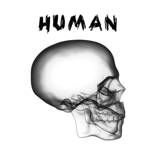 Human Skull - Black T-Shirt