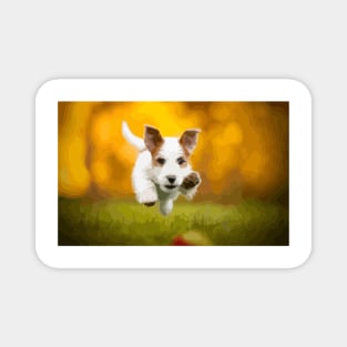 Jack Russell Terrier Digital Painting Magnet