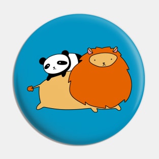 Panda and Lion Pin