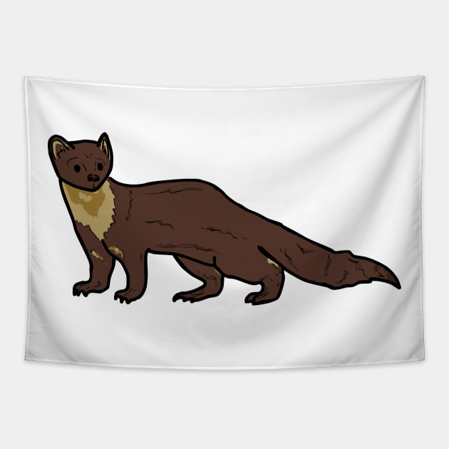 Pine Marten - Cat Crainn - Irish Wildlife Tapestry by Melty Shirts