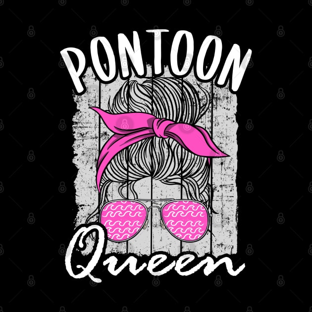 Pontoon Queen Mom Funny Lake Life by Kuehni