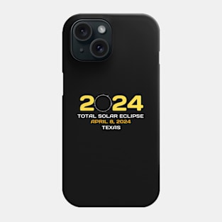 Path Of Totality Solar Eclipse In Texas April 8 2024 Phone Case