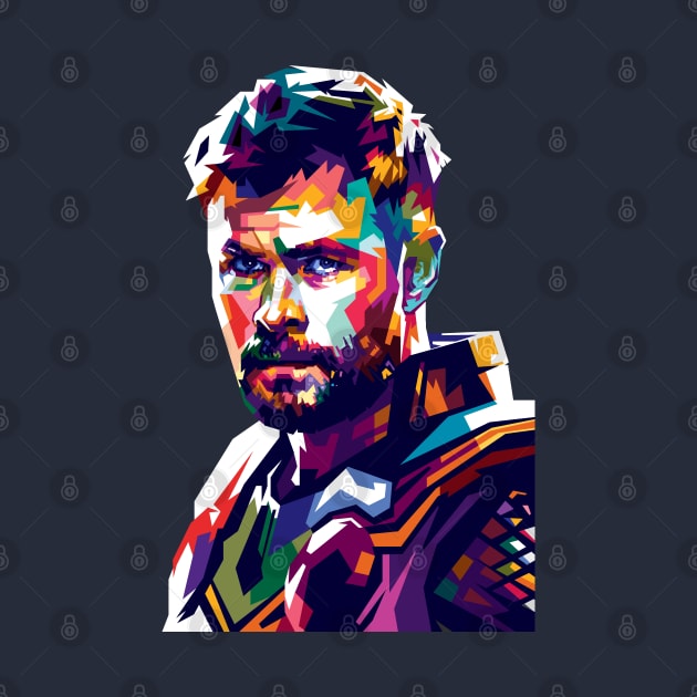 Chris Hemsworth Pop Art by RJWLTG