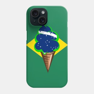 Brazilian flag ice cream Phone Case