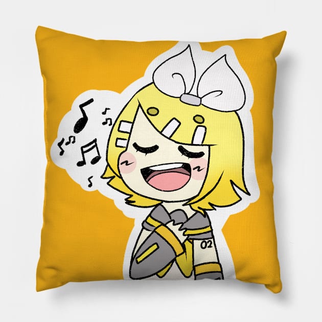 RIN KAGAMINE 'Singing for the world!' Pillow by ripkremit