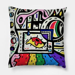 Tv color explosion Pillow
