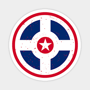 Retro Indianapolis Indiana City Flag // Vintage Indy Grunge Emblem Magnet