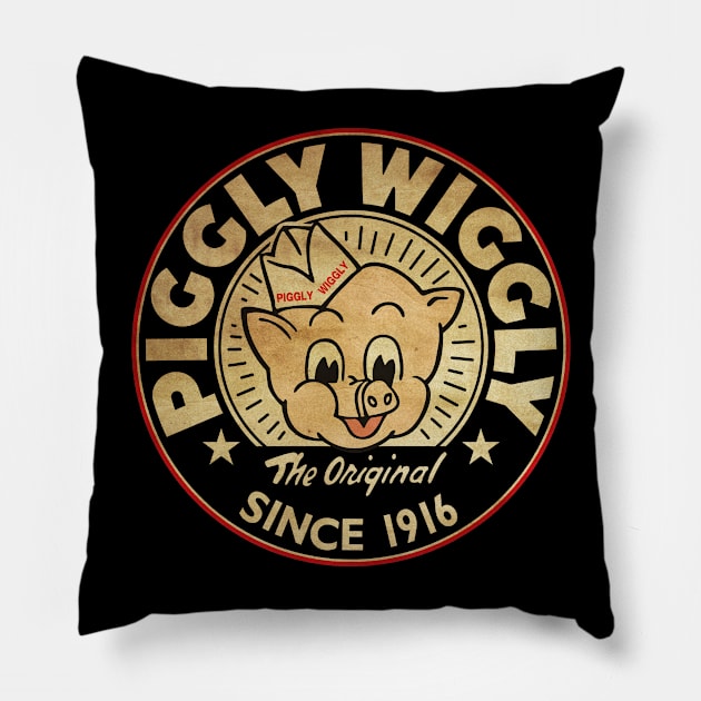 Piggly Wiggly Original | Black Style Pillow by sikecilbandel