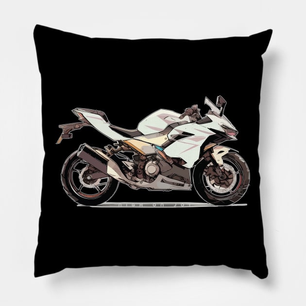 kawasaki ninja 400 cyber Pillow by NighOnJoy