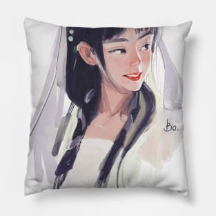 My painting girl Pillow