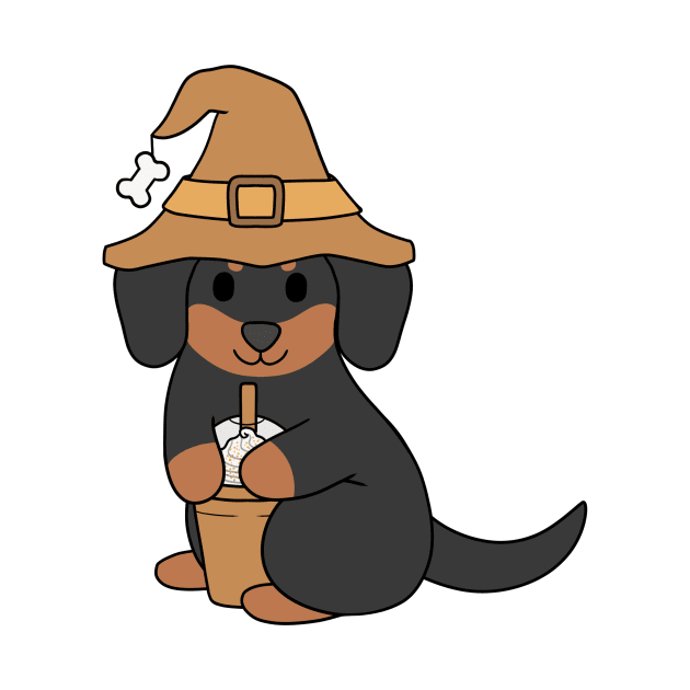 Black Pumpkin Spice Dachshund by BiscuitSnack