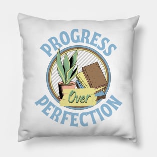 motivational progress over perfection back to school teacher Pillow
