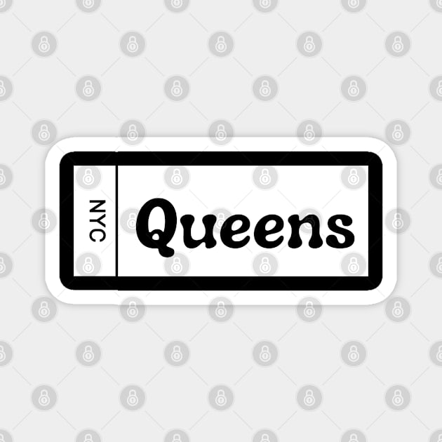 Queens, NY (Dark Colors) Magnet by Proud Town Tees