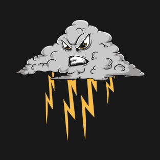 Angry Cloud Causing Lightning Thunderstorm Weather T-Shirt