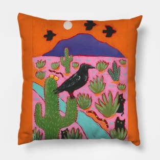 The Raven and Black Cats Pillow