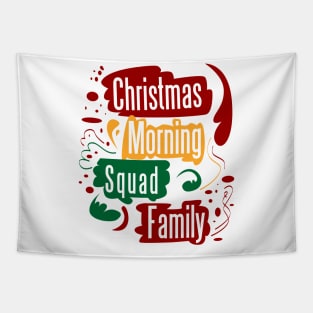 christmas morning squad family Tapestry