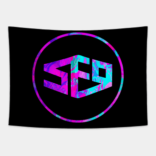 SF9 Logo Abstract Purple Tapestry