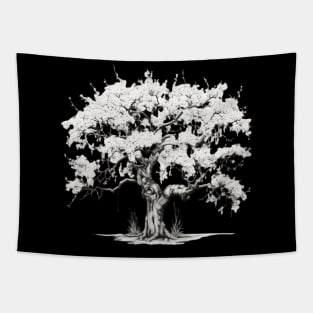 Serene Cherry Blossom Tree - Nature-inspired Design Tapestry