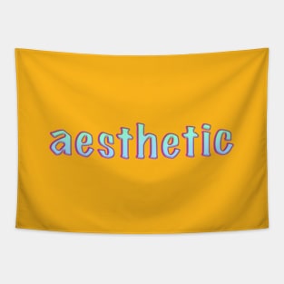 Aesthetic word text print vintage letters, grunge Tapestry