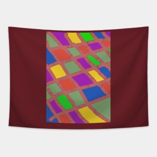 colorful checked pattern Tapestry