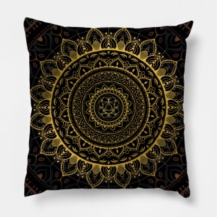 Gold Zen Mandala Pillow