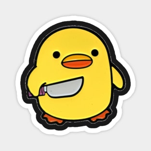 duck with knife Magnet