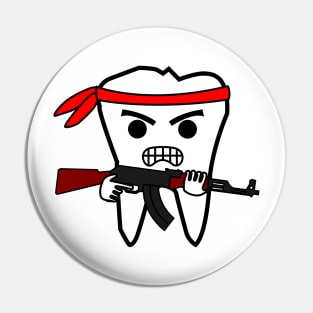 Armed to the Teeth Pin