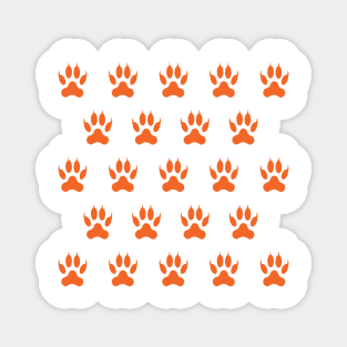 Orange Tiger Paw Magnet