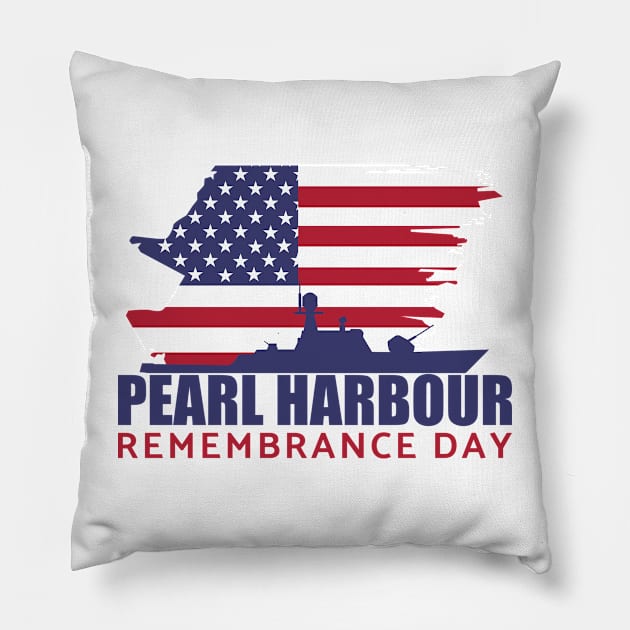 Pearl harbour, rememberance day Pillow by Double You Store