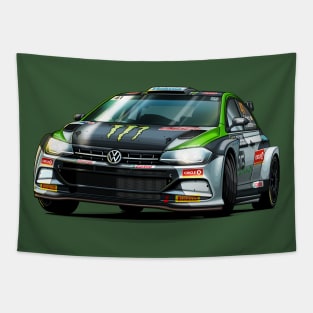 Oliver Solberg R5 Rally Car Tapestry