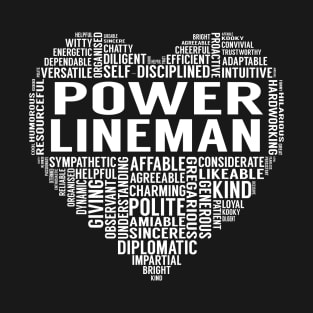 Power Lineman Heart T-Shirt